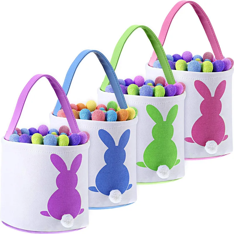 Custom Easter Egg Party Bag Easter Bunny Basket Felt Easter Bucket