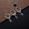 Wholesale manufacturer supply high quality medium C button medium 8 word chain zinc alloy key chain