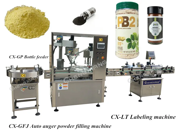 New Design Spice Jar Powder Filling Capping Machine Automatic Linear