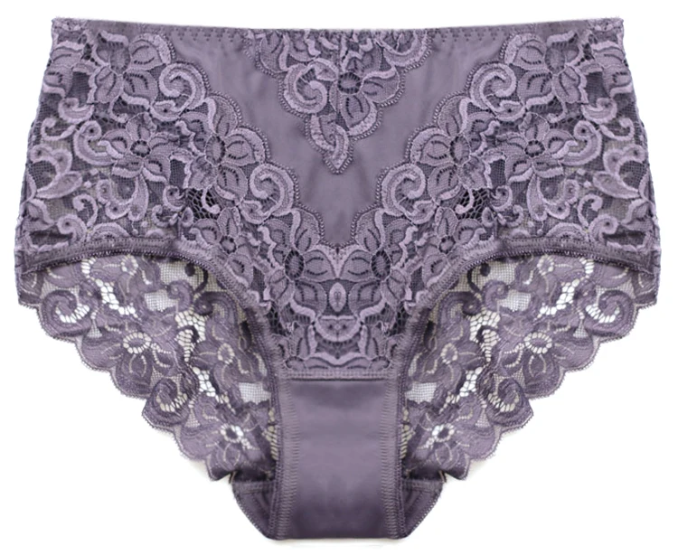 New Design Elastic High Waist Fat Women Big Butts Lace Lingerie Panties ...