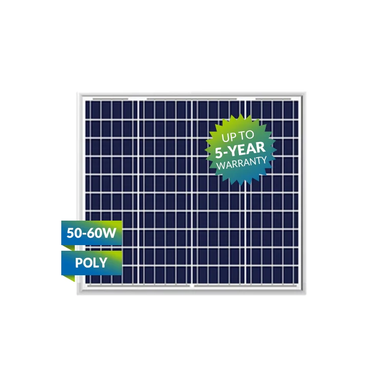 
Small 50W 12V Off Grid Polycrystalline Solar Cells Solar Panel Portable 