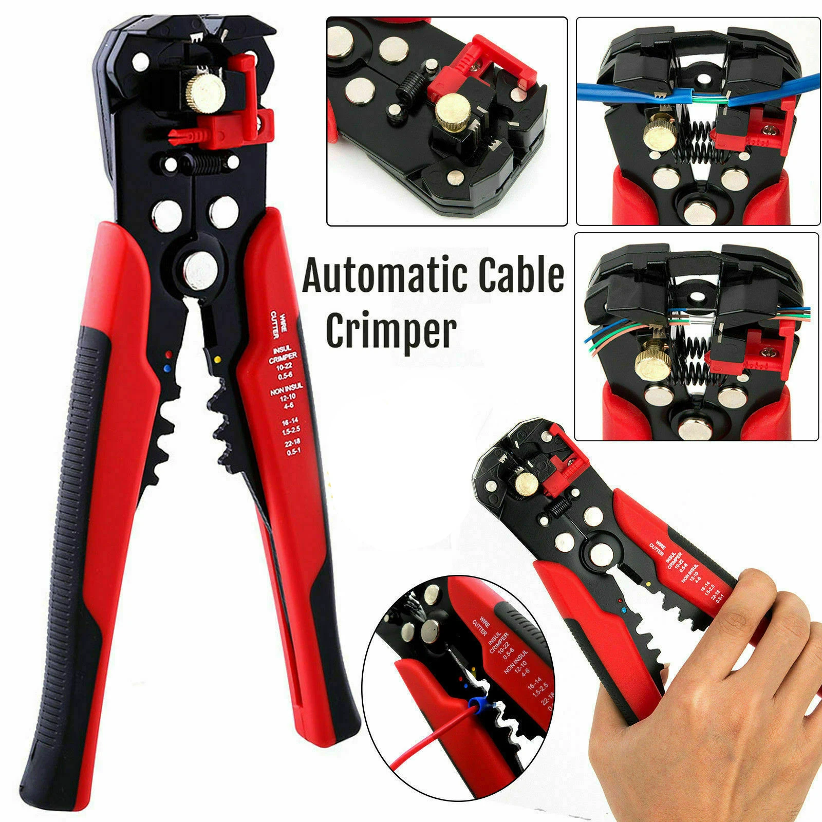 Automatic Cable Wire Stripper Crimper Crimping Tool Adjustable Plier