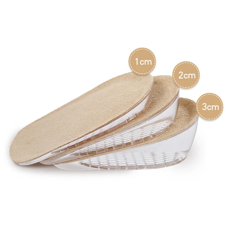Medical Grade Silicone Heel Lift Insoles Silicone High Increase Shoe