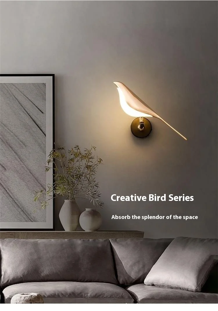 product cuckoo bird shape wall lamps light luxury home decor led wall sconce postmodern design indoor decorative wall lights lighting-4