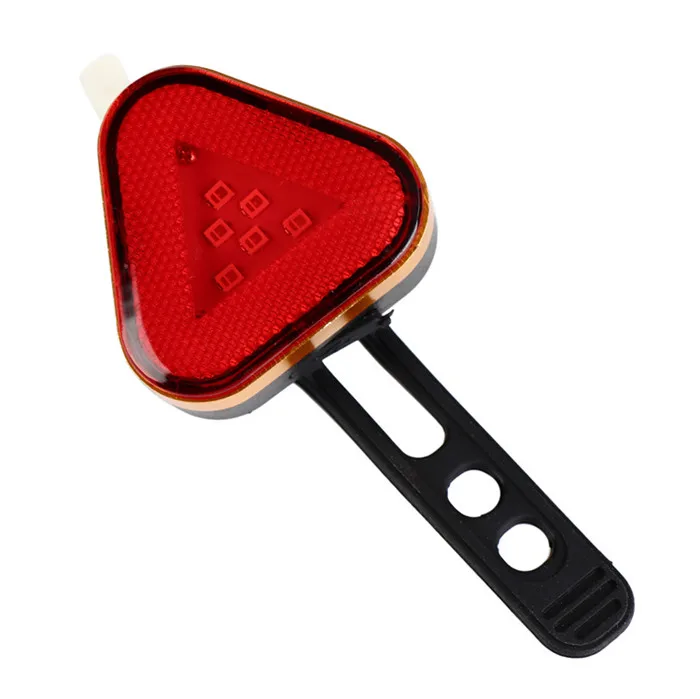 Triangle Bike Warning Taillight Safety USB Rechargeable Cycling Light Red Flash Light Bicycle Rear Lamp with Built-in Battery