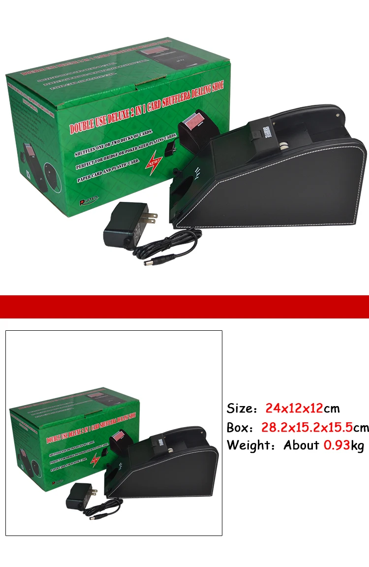 New Casino Double Use Deluxu 2 In 1 Card Shuffler&dealing Shoe Poker