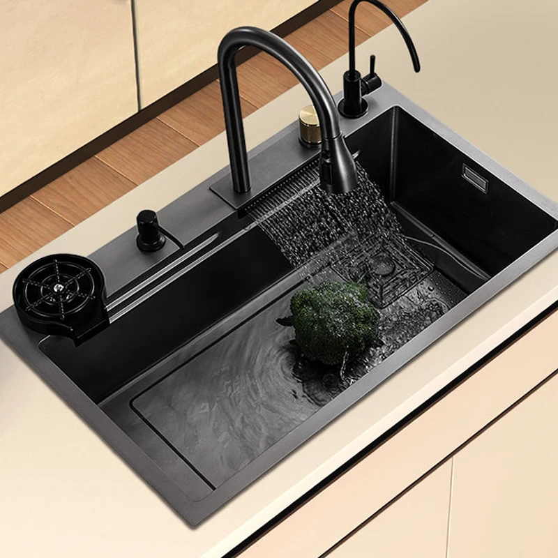 Multifunctional waterfall kitchen sink. Кухонная мойка с водопадом. Мойка для кухни с водопадом. Многофункциональная мойка с водопадом. Установка многофункциональной мойки с водопадом.