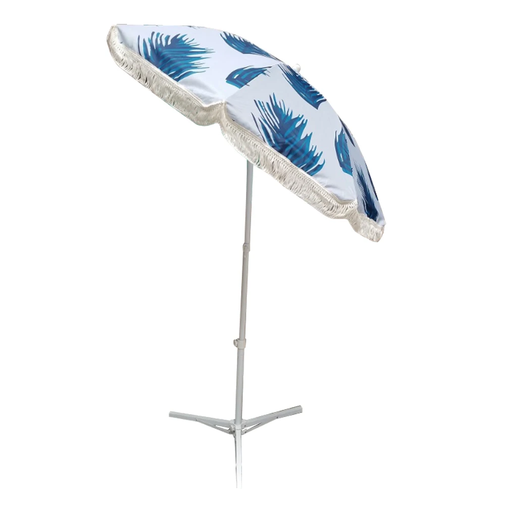 太阳针织流苏沙滩伞户外沙滩伞边缘沙滩伞与流苏倾斜