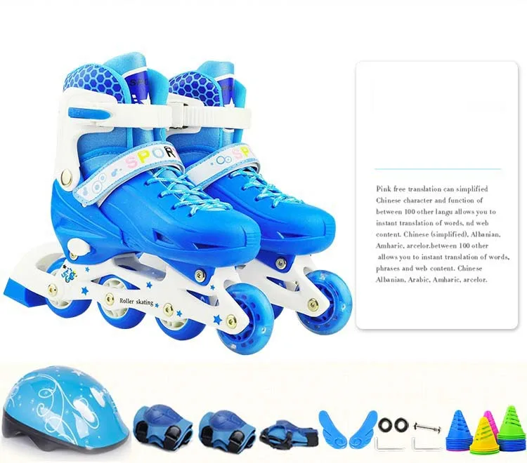 Retractable Roller Skate Shoes Quad For Outdoor Use Double Roller Skates Durable Pvc Leather