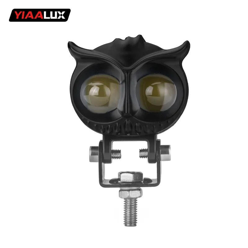 Owl New Design White/amber Color Motorcycle Led Headlight High Low Beam Mini Driving Light Spot Motorcycle Light details