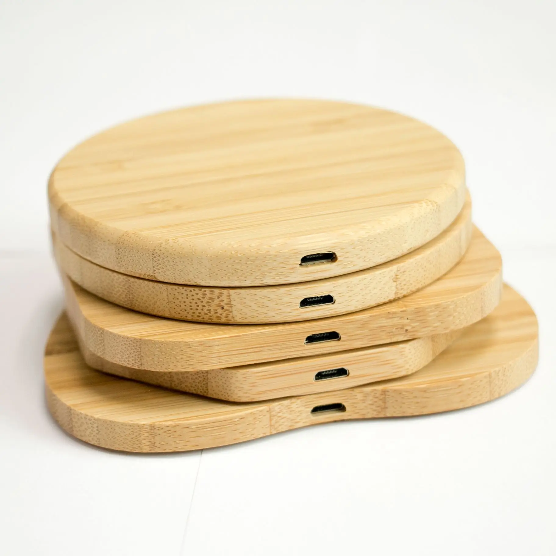 

eco friendly bamboo wireless charger Wireless Charger tation Desktop Organiser,2 Pieces