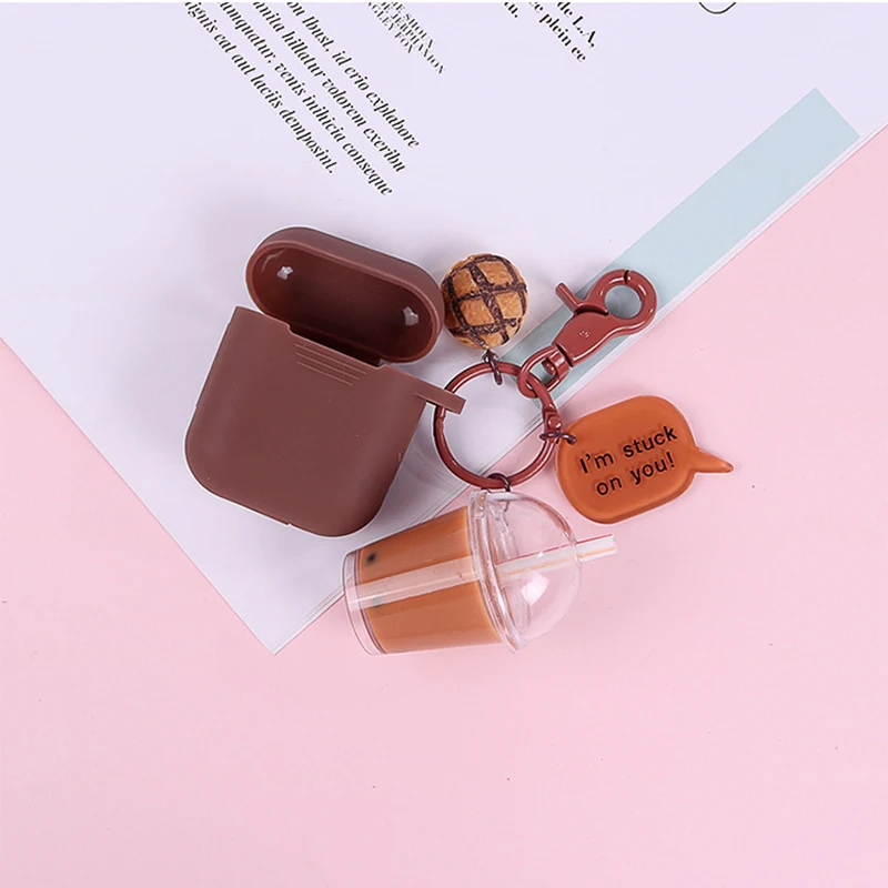 Cute Keychain Pearl Milk Tea Drink Bottle Keyring Bag Pendant Couples Girl G JH 