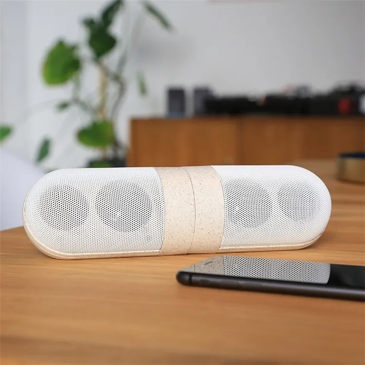 Sustainable Soundbar Bluetooth Stereo Speaker Set Recycled Organic Wheat Straw Wireless Speaker - ANKUX.COM