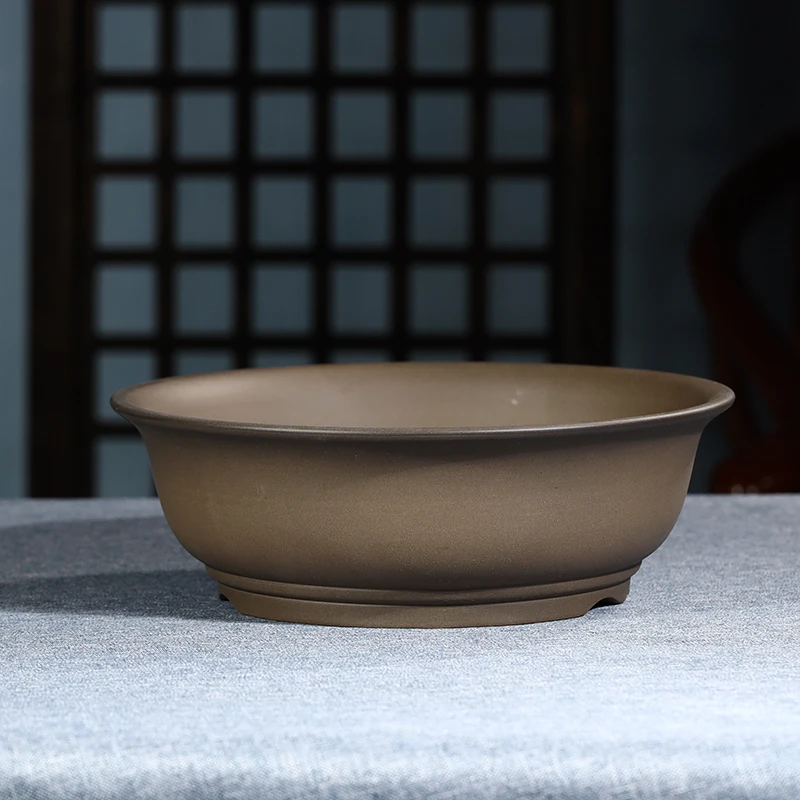 
High fired Hand Made Unglazed Ceramic Bonsai Pot 