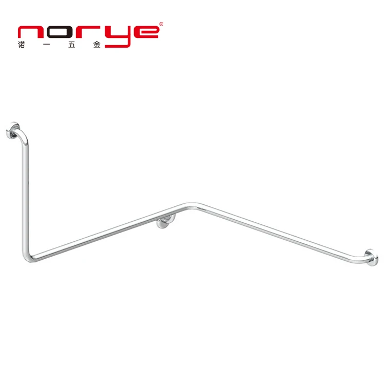 High Quality Bathroom Washroom Satin 304 Stainless Steel Right Hand Toilet Safety Grab Bar For Disabled