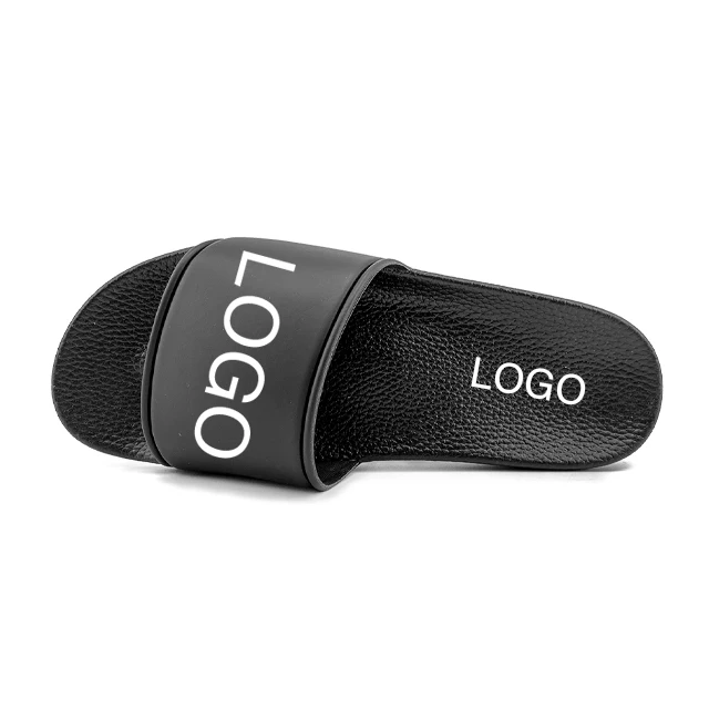 Greatshoe plain slide sandal,black pvc mens slide footwear sandal custom logo slide sandal men slipper
