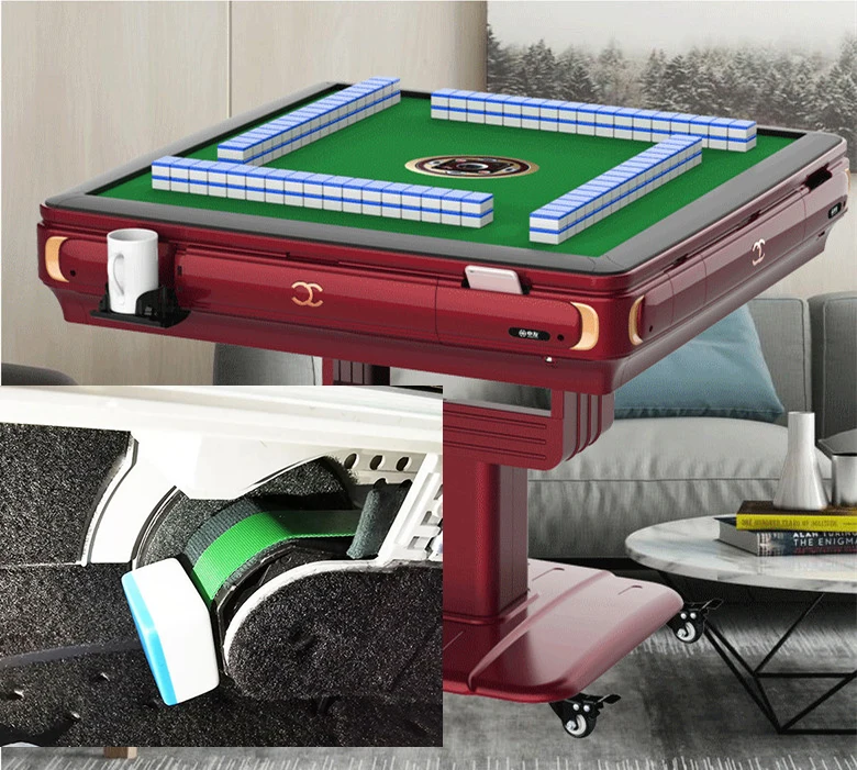 Electric Mahjong Table For 2 Mahjong Tiles Sets Also Used As Dining Table With Pulley Base Buy
