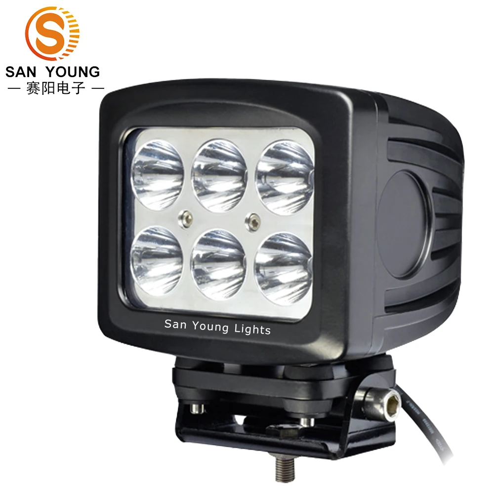 5 inch LED work light for Trucks  4x4 brightest off road lights for 60W Bottom Mounting Driving light 4WD