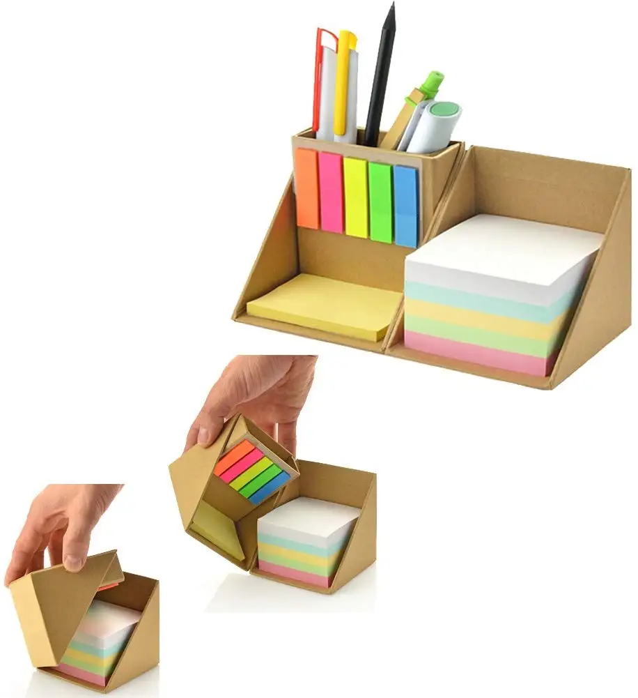 Memo Sticky Notes Holder With Page Marker Colored Index Tabs Flags