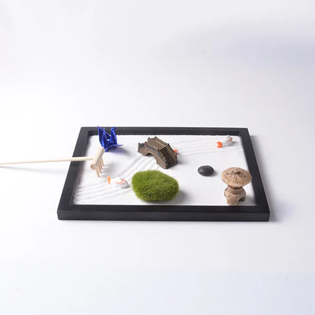 Sand Zen Garten Outdoor Dekoration Kit Mini Diy Buddha Winzige Garten