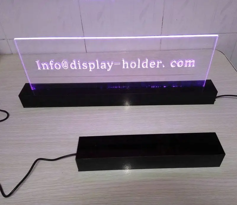 Custom Illuminated Led Free Standing Sign Acrylic Led Edge Lit Sign