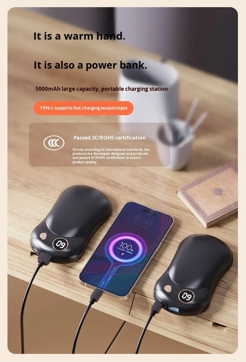 Hand Warmer, USB, 10000mAh, Portable - detail 26