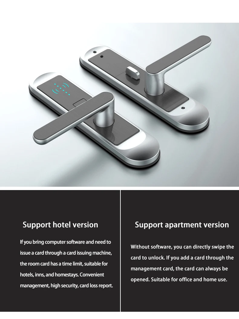 Classic style smart anti-pry anti-theft Intelligent Magnetic Smart Door lock with 5 bolt structure lock core
