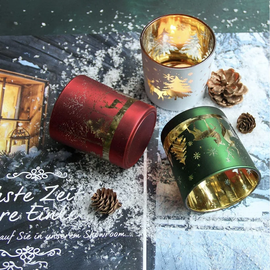 Soy Candle With White Box Package Transparent Glass Cotton Wick Scented