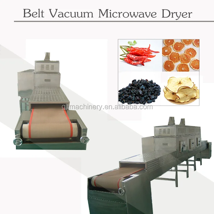 Tunnel Continuous Industrial Microwave Oven Dryer Fruits Drying Machine