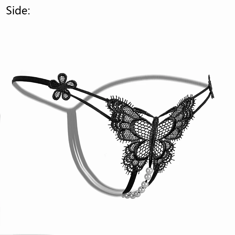 Sl24 Sexy Panties Female Lace Embroidered Butterfly Thong G String T 