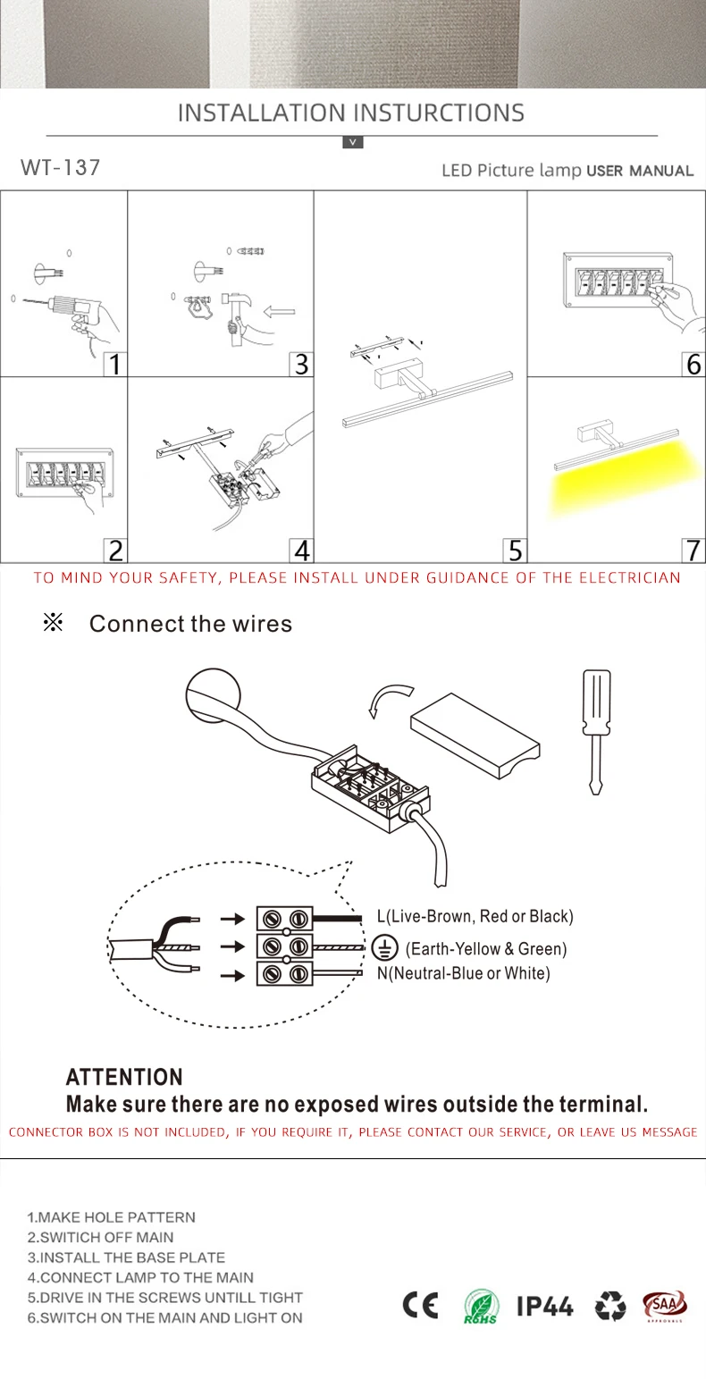 Simple design metal led mirror light shower room vanity mirror led light 8w brush bathroom lighting hotel wall sconce art lamps