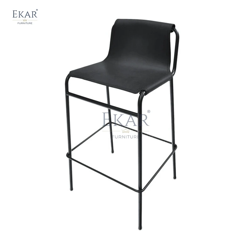 New design genuine leather saddle leather bar bar stools restaurant bar stools wholesale furniture supplier