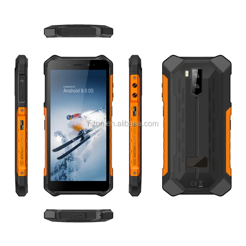 Factory Wholesale HiDON 4G rugged smart phone 5.5 inch IP68 waterproof phone Android 9.0 3+32G industrial mobile phone