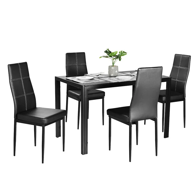 Modern Glass Dining Table And Chairs Set - Buy Chairs Set Dining Room