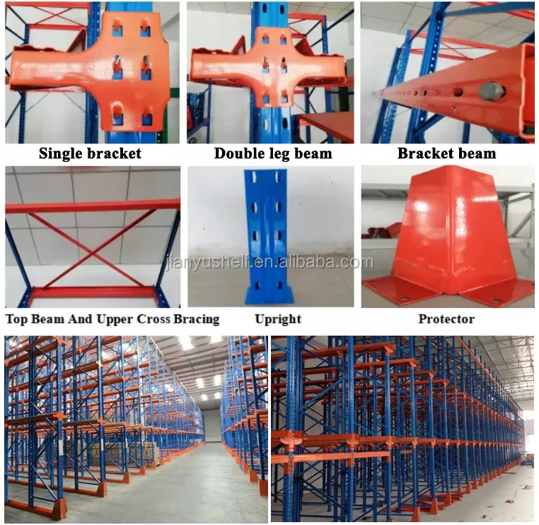 warehouse racking factory pallet shed storage steel rack price drive in and drive through racking pallet supplier