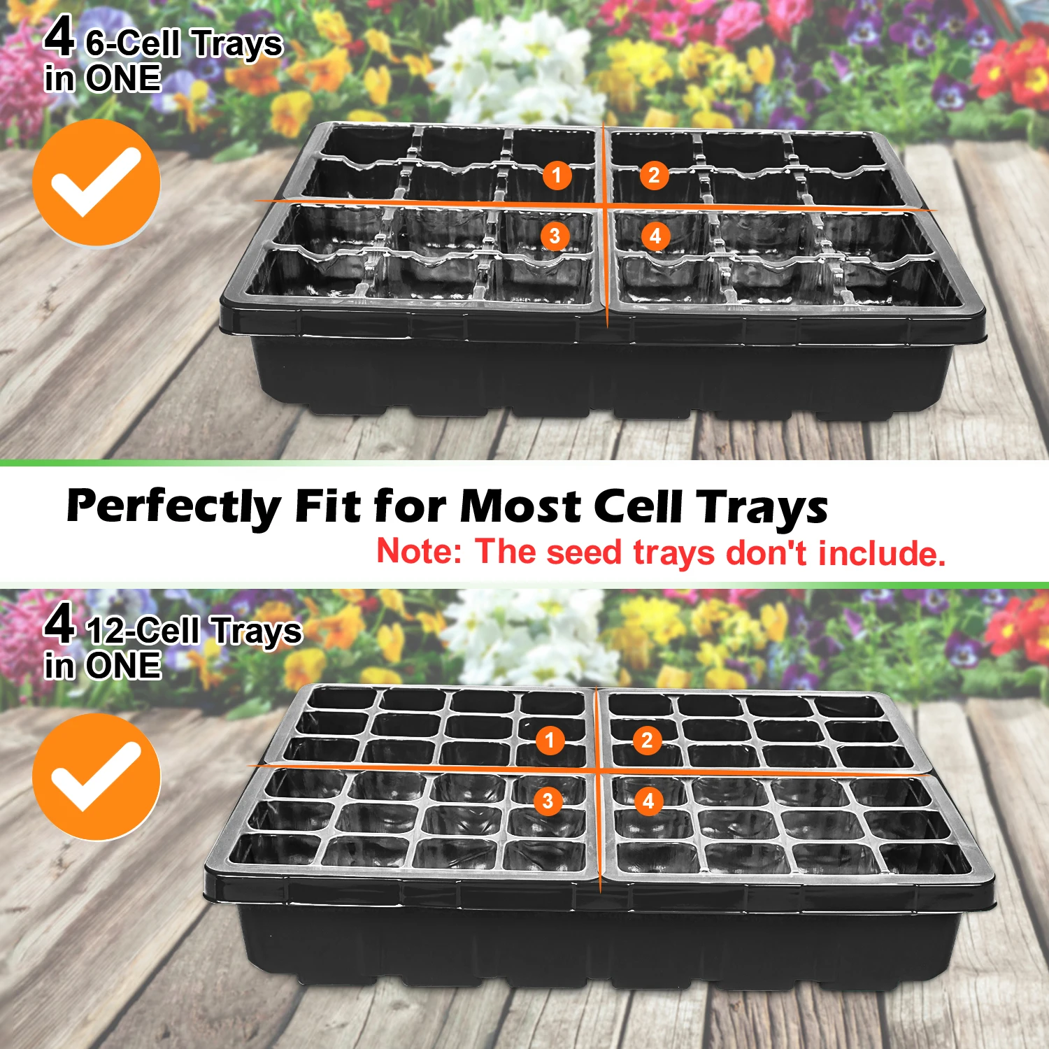 Indoor Plant Growing System Kits With Lid And Vented Humidity Dome Grow