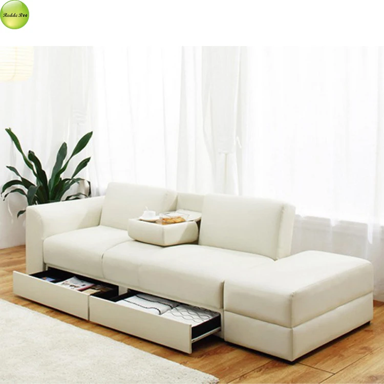 Sofá Cama Plegable De 3 Plazas,Con Cajones De Almacenamiento,Color