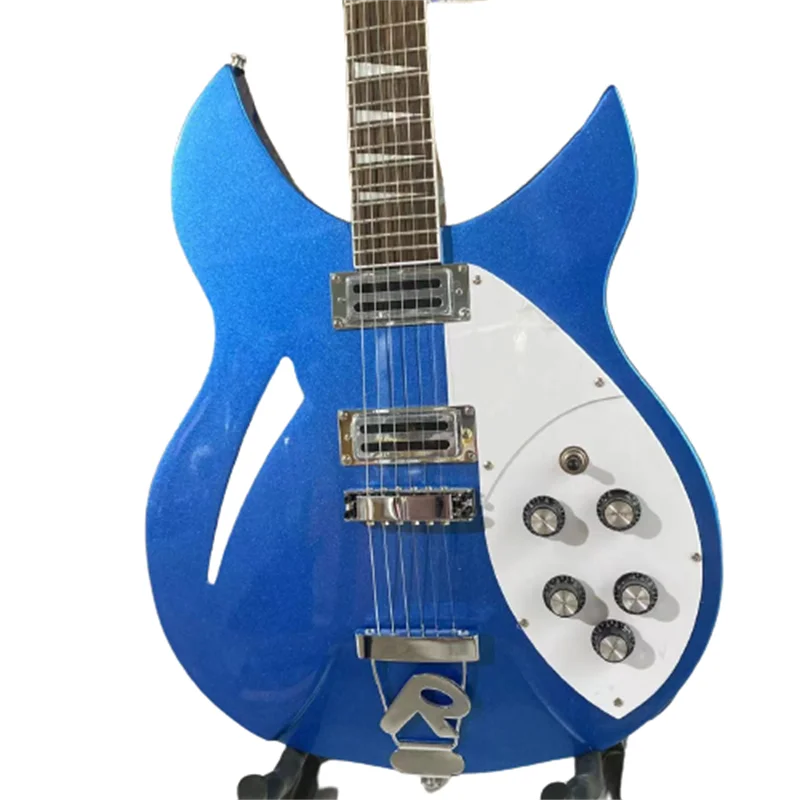 Rickenback 330 Electric Guitar Metallic Blue Color Maple Body Rosewood