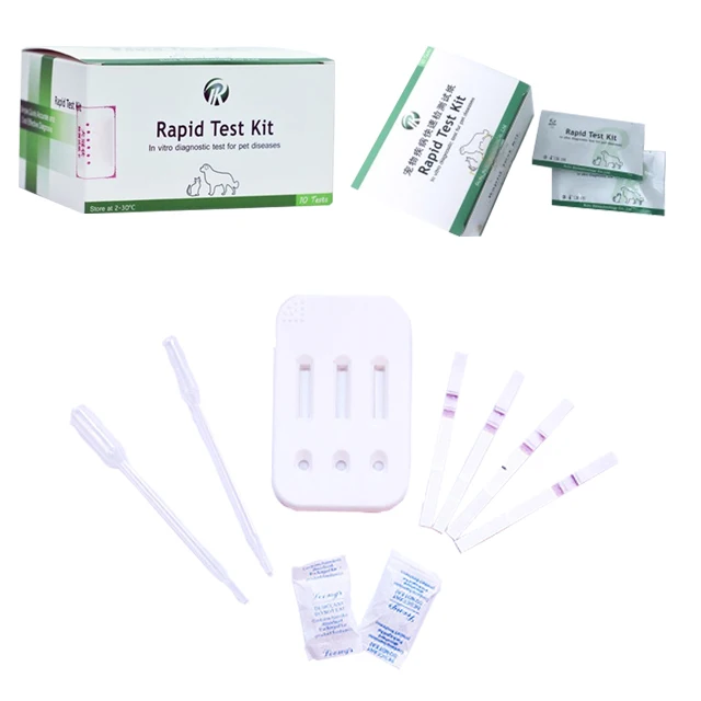 Veterinary Test Kit 3 In 1 Cpv+cv+giardia Accurate Rapid Tests Card C
