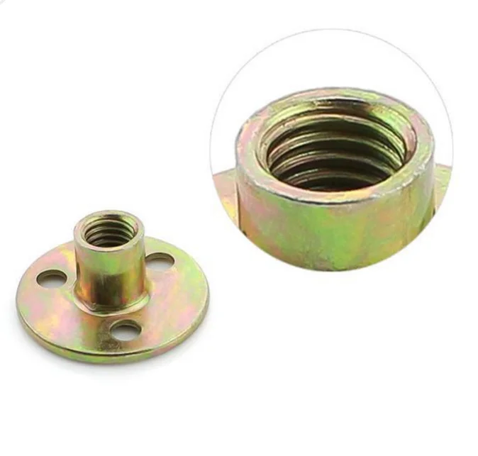 M6 M8 M10 M12 Climbing Wall Furniture Connector Iron Round Base Three