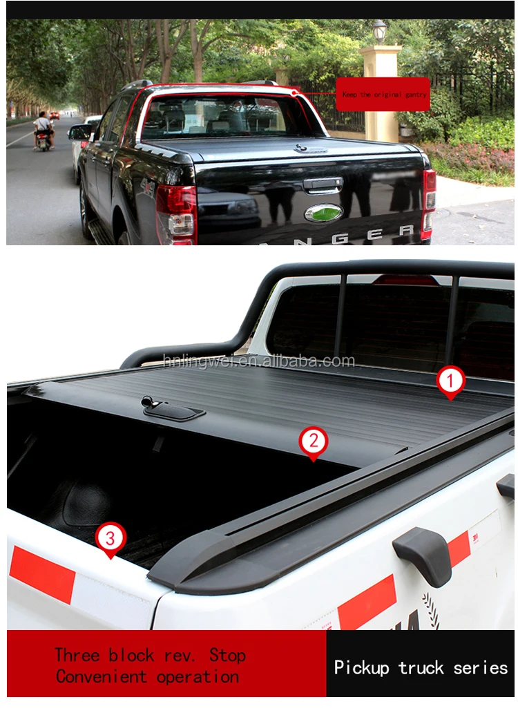 High Quality Custom Retractable Tonneau Cover Roller Lid Automatic Truck Bed Cover For Ford Ranger T6 T7 Buy Retractable Tonneau Cover Tonneau Cover For Ranger Automatic Truck Bed Cover Product On Alibaba Com