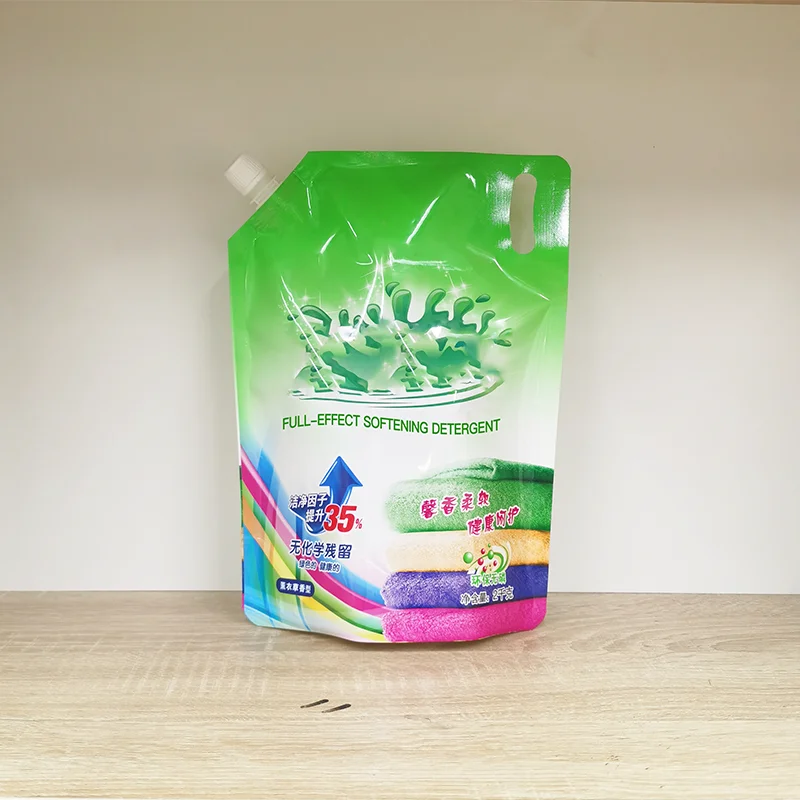 Custom 1l 2l 3l 4l 5l Plastic Liquid Bag Stand Up Laundry Detergent Spout Pouch With Cap Buy 7905