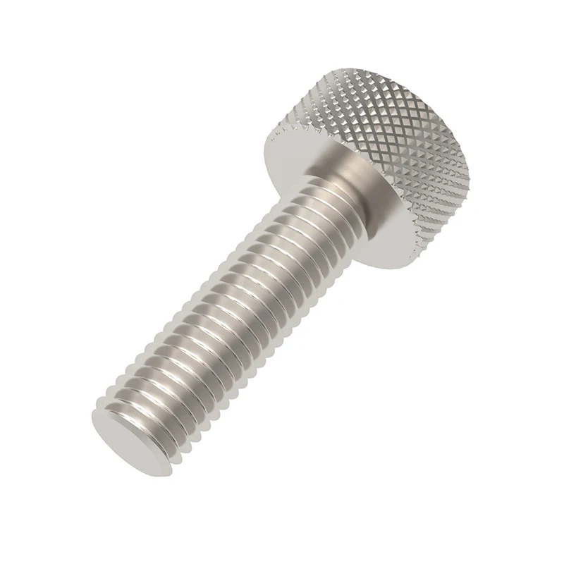 Stainless Steel Thumb Screw Knurled Screw Flat Slotted Thumb Screw M2