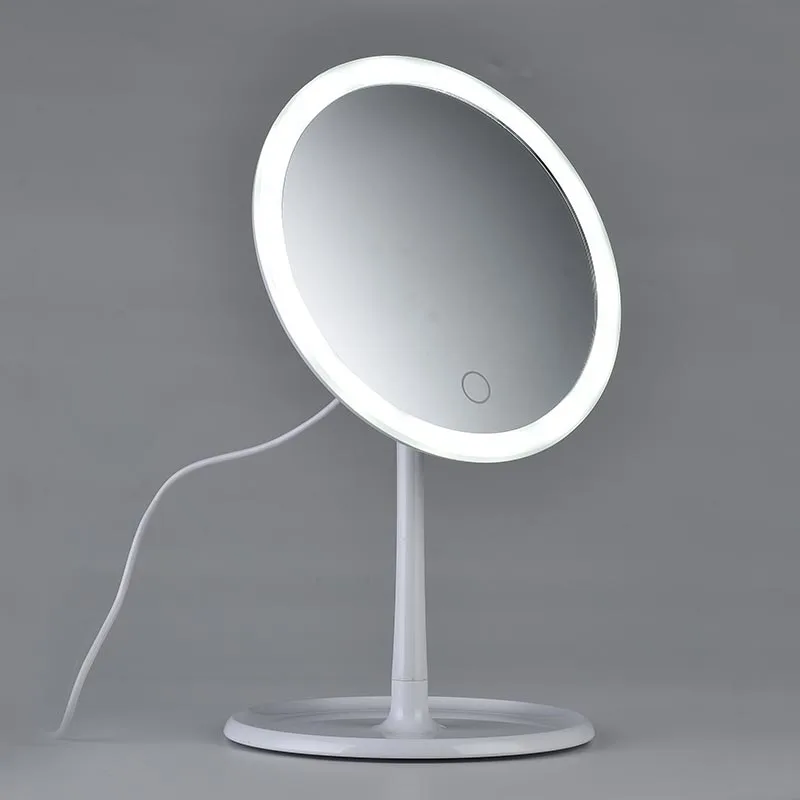 Portable smart 14 bright LED cordless rechargeable makeup mirror with light