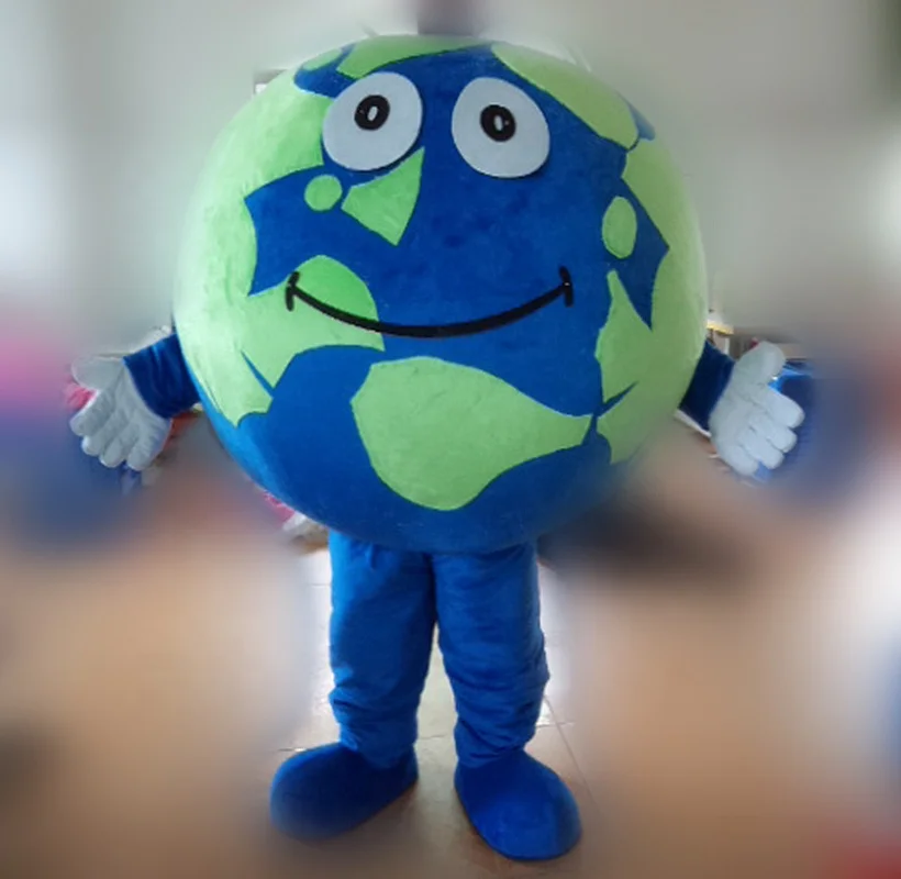 Vivid Design Round Earth Mascot Costume Plush Adult Earth Costume For