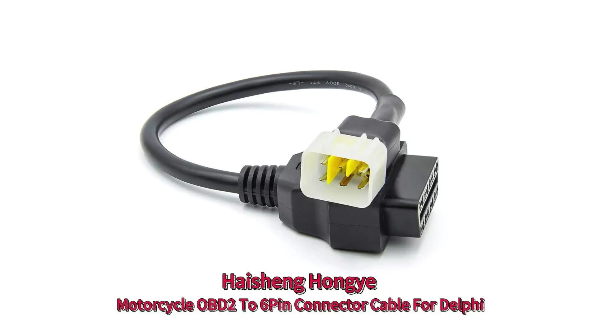 Cable Adaptador OBD De 6 A 16 Pines Para Motocicleta Benelli - Compatible Con ECU Bosch/Delphi, Diagnóstico