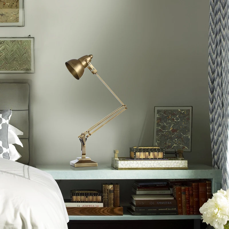 flexible solid brass table lamp led