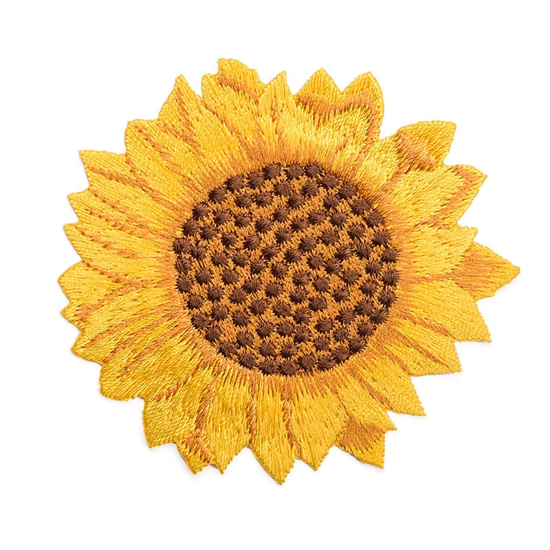 sunflower iron on patch embroidered clothe patch for clothing garment apparel BR sunflower iron on patch embroidered clothe patch for clothing garment apparel BR