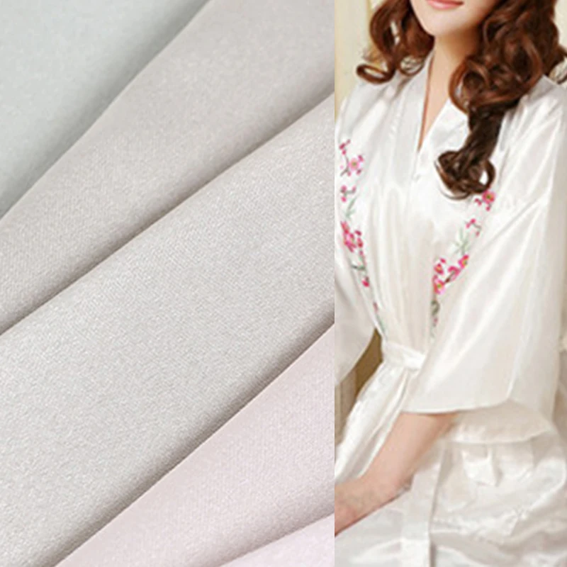 
heavy stretch polyester satin crepe fabric for long dress pajamas 