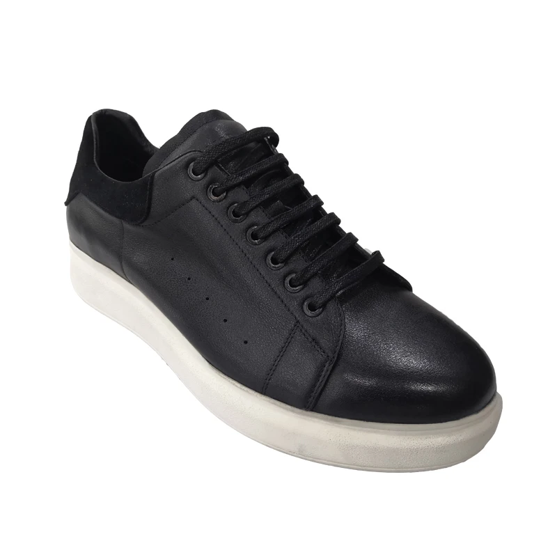 leather casual sneakers mens